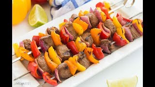 Fajita Steak Kabobs recipe [upl. by Lynnea183]