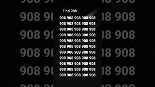 Find 988 shorts quiz maths puzzle subscribe viralvideo [upl. by Lamp]