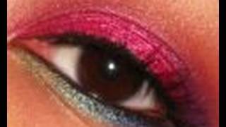 Hot Pink Rainbow Eyes makeup tutorial [upl. by Garlanda]