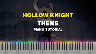 Hollow Knight Theme Piano Tutorial Synthesia [upl. by Derick]