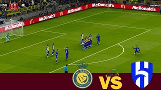 AL NASSR vs AL HILAL  Saudi Pro League 2024  Full Match All Goals  Realistic PES Gameplay [upl. by Rokach856]