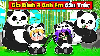 NABEE CÔNG CHÚA ĐI LẠC ĐƯỢC GIA ĐÌNH 3 ANH EM GẤU TRÚC NHẬN NUÔI TRONG MINECRAFT 😂🐼 [upl. by Odlabu]