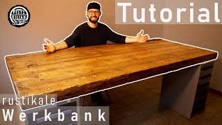 Tisch aus Holz selber bauen  DIY  Upcyling [upl. by Eirok321]