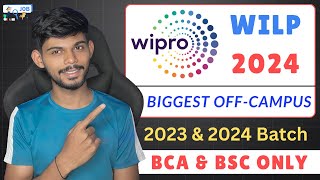 Wipro WILP 2024  Mega Hiring Is Back  Bca Bsc 2023 amp 24 Batch  MTech With Job [upl. by Aleahc]