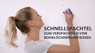 Spachteln für Anfänger  Schnellspachtel Ausbesserungsfarbe Polarweiss [upl. by Aem]