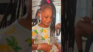 My toddler got LONG KNOTLESS BRAIDS FOR THE FIRST TIME 😳 [upl. by Nalrah80]