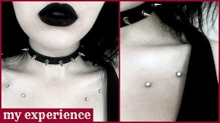 ♡ All About My Collarbone Piercings ♡ [upl. by Schalles]