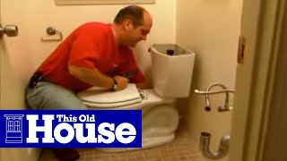 How to Install a New Toilet Flange  Ask This Old House [upl. by Gregorius802]