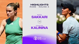 Maria Sakkari vs Anhelina Kalinina  2024 Rome Round 3  WTA Match Highlights [upl. by Yaker]