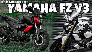 YAMAHA FZ V3 Top Best Modified Collections  Moto Mods [upl. by Ahsiuqal]