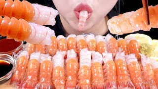 ASMR 딱새우회 리얼사운드 먹방 REDBANDED LOBSTER SASHIMI EATING SOUND MUKBANG [upl. by Atnohsal]