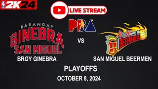 LIVE NOW BRGY GINEBRA vs SAN MIGUEL BEERMEN  PBA SEASON 49  October 8 2024  CPU vs CPU [upl. by Elkraps]