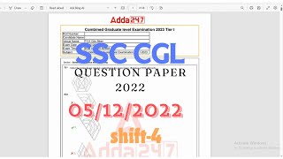 SSC CGL question paper 2022 analysisprevious year [upl. by Gregorius]