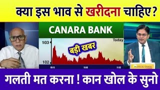 Canara Bank Share Latest News  Canara Bank Share News Today  Canara Bank Share Price Target [upl. by Schnabel844]