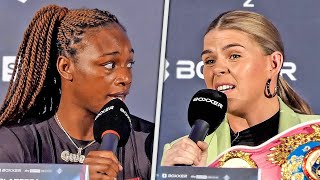 HEATED  Claressa Shields vs Savannah Marshall • FULL PRESS CONFERENCE • Sky Sports Boxing [upl. by Teresita]