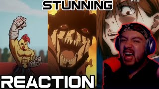 ANIME NOOB REACTS TO Top 10 Visually Stunning Anime Fights PART 5 [upl. by Nallad]