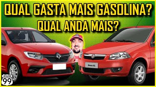 QUAL GASTA MAIS FIAT SIENA 10 OU RENAULT LOGAN 10 [upl. by Arjan]