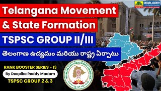 Telangana Movement and State Formation  Preparation Strategy  TSPSC GROUP 2 amp 3 [upl. by Nnazil]