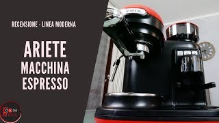 ARIETE macchina per caffè ESPRESSO con macinacaffè  RECENSIONE della linea moderna [upl. by Assylem]