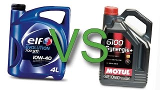 Elf Evolution 700 STI 10W40 vs Motul 6100 Synergie 10W40 test [upl. by Fregger575]