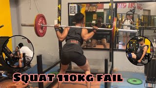 I FAILED Squatting 110kg [upl. by Emmery645]