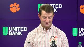 Dabo Swinney on Tyler Brown redshirt more injury updates [upl. by Manella]