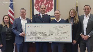 Virginia Natural Gas awards 750K check to Salvation Army [upl. by Vastha]