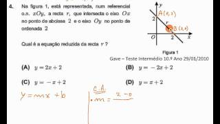 Matemática  Determinar equação Reduzida da Recta [upl. by Idet]