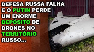 Mais uma falha na defesa dos russos resulta em um depósito de drones Shahed destruído na Russia [upl. by Tenaj]