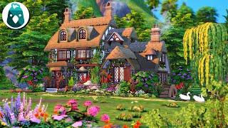 Fairytale Cottage 🍄  The Sims 4 Cottage Living Speed Build No CC [upl. by Yule]