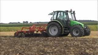 Deutz Fahr Agrotron 85 Harrowing [upl. by Aicitan790]