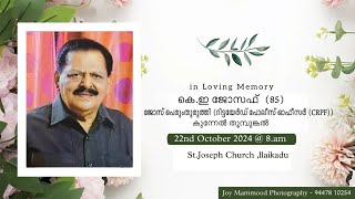 FUNERAL SERVICE  KE JOSEPH 85 [upl. by Lynnea]