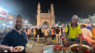 HYDERABAD CHARMINAR STREET FOOD  RAMZAN SPECIAL 2023  HYDERABAD CHARMINAR MEIN RAMZAN KI RONAK [upl. by Aidnic]