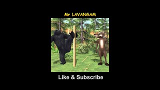 Funny gorilla vs animals comedy video [upl. by Eirelam724]