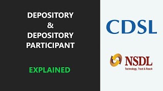 What are Depository and Depository Participant  What are NSDL and CDSL  DP ID  DP Charges [upl. by Llenoj]