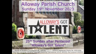 Alloway Parish Church Service  Sunday 19th November 2023 1030am Livestream [upl. by Roger]