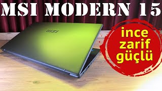 MSI Modern 15 F13MG inceleme  Öğrencilerin ve profesyonellerin yanından ayırmayacağı laptop [upl. by Eerased]