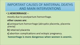 Maternal Mortality Causes and its Factors [upl. by Eldon]