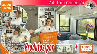 Abrindo os recebidos da Temu muitas coisas úteis para o motorhome [upl. by Aifas]