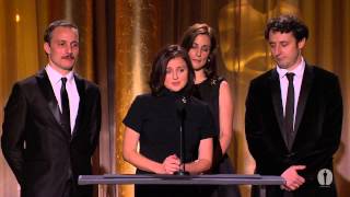 The cast of quotIn the Land of Blood and Honeyquot honor Angelina Jolie at the 2013 Governors Awards [upl. by Nairbo]