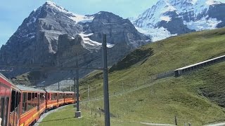 Jungfraujoch Kleine Scheidegg  Eigergletscher  Eigerwand  Eismeer [upl. by Esau]