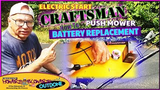 How to Replace Craftsman AWD Push lawn Mower Battery amp Solder New Connectors Mowers Blowers Outdone [upl. by Dauf]