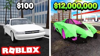 100 vs 12000000 CAR IN ROBLOX [upl. by Negrom]