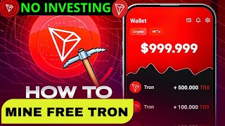 FREE MINNING WEBSITE  EARN FREE TRON NO INVESTING TRX BITCOIN LITECOIN CRYPTOCURRENCY MONEY [upl. by Irec]