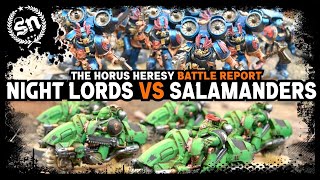 Salamanders vs Night Lords  The Horus Heresy Battle Report [upl. by Wendy449]