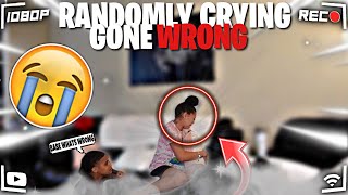 RANDOMLY CRYING 😢🤭FOR 24HRS PRANK Gone Wrong ‼️‼️ [upl. by Marylin]