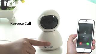 SECTEC ILHIP2882MAI Auto tracking WiFI baby monitor [upl. by Nueormahc591]