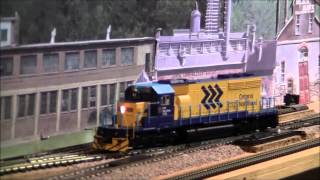 Intermountain SD402 Ontario Northland Diesel Locomotive Demonstration [upl. by Eciram]