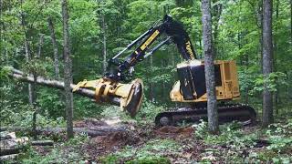 Tigercat X822D Feller Buncher  Woodland Equipment Inc [upl. by Hoebart209]