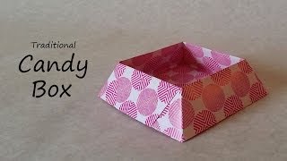 Origami Candy Box Tutorial [upl. by Hermes]